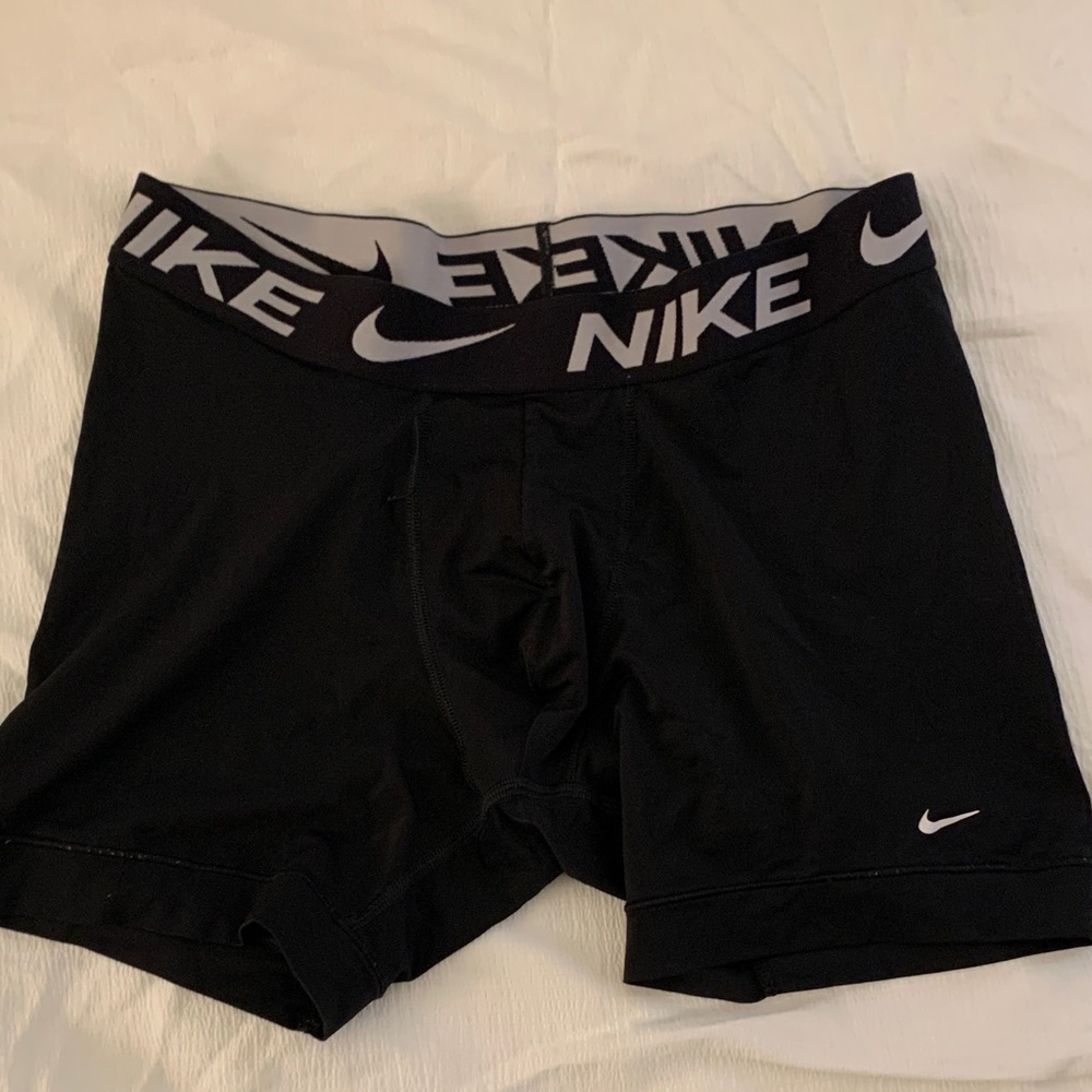 Nike Black Compression Shorts with Logo Waistband